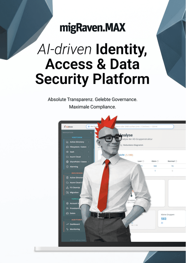 migRaven.MAX Produktflyer — AI-driven Identity, Access & Data Security Platform