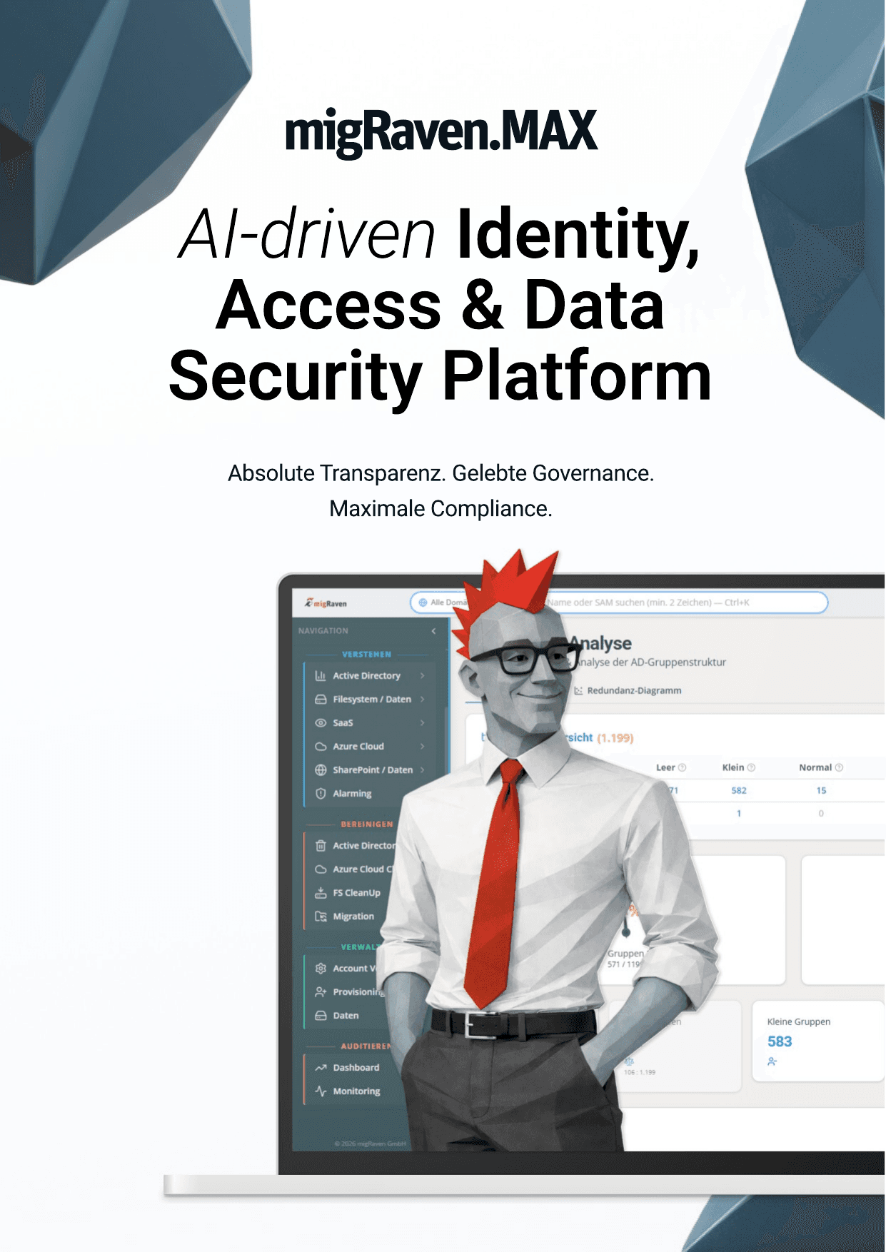 migRaven.MAX Produktflyer — AI-driven Identity, Access & Data Security Platform