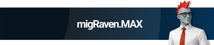 migRaven.MAX Logo